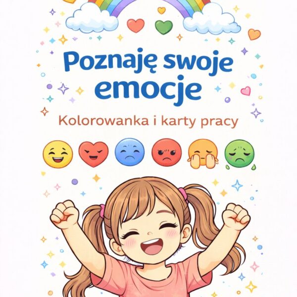 Poznaję swoje emocje - kolorowanka i karty pracy - dla dziewczynek