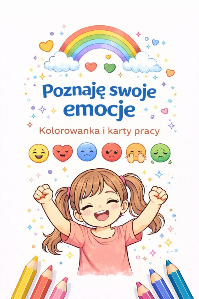 Poznaję swoje emocje - kolorowanka i karty pracy - dla dziewczynek